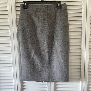 JCrew no.2 Pencil Skirt, charcoal wool/silk blend